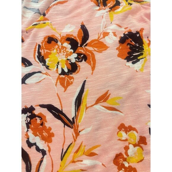 White House Black Market WHBM Pink Floral Top with shoulder Ties Small - Picture 5 of 5